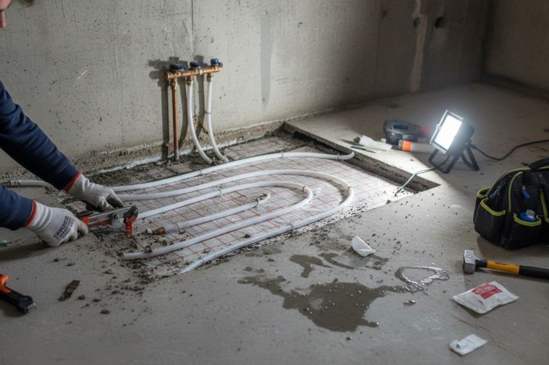 Local Hydronic Floor Heating Repair pros at work